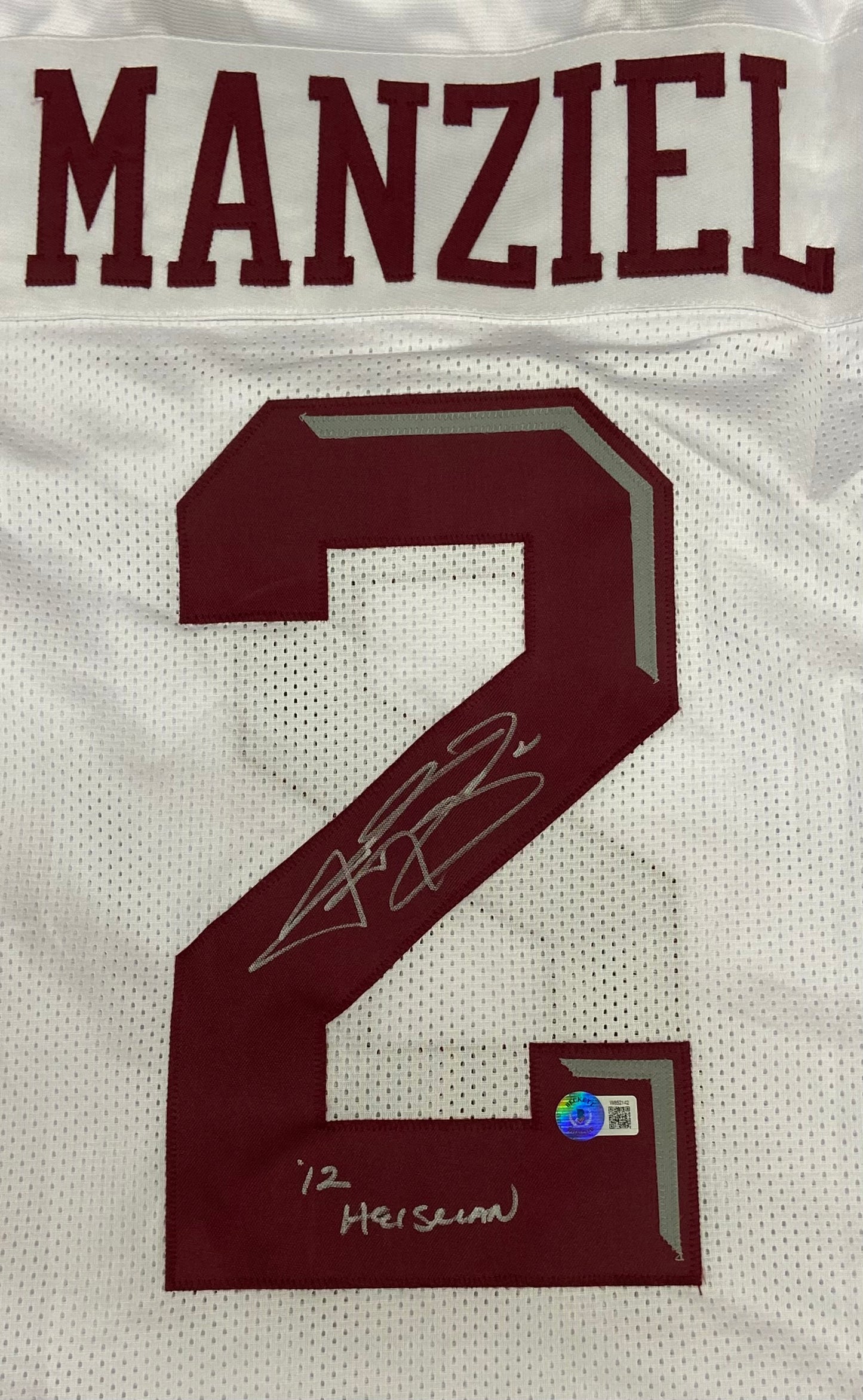 Johnny Manziel Autographed "Heisman '12" Texas A&M White Custom Jersey