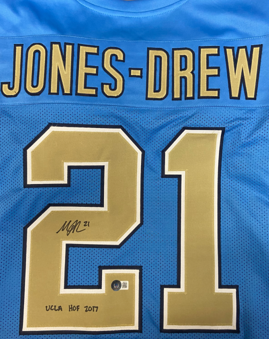 Maurice Jones-Drew Autographed "UCLA HOF" California Blue and Gold Custom Jersey