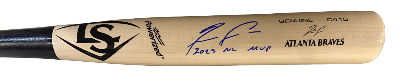 Ronald Acuna Jr. Autographed "2023 NL MVP" Game Model Bat