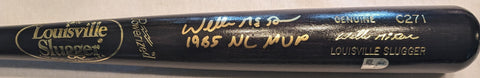 Willie McGee Autographed "1985 NL MVP" Game Model Bat