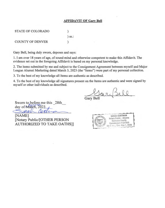 Tom Selleck Autographed Baseball - Player's Closet Project