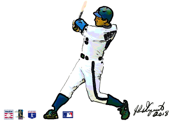 Kansas City Royals George Brett Framed 12x18 Lithograph - 1 of 50