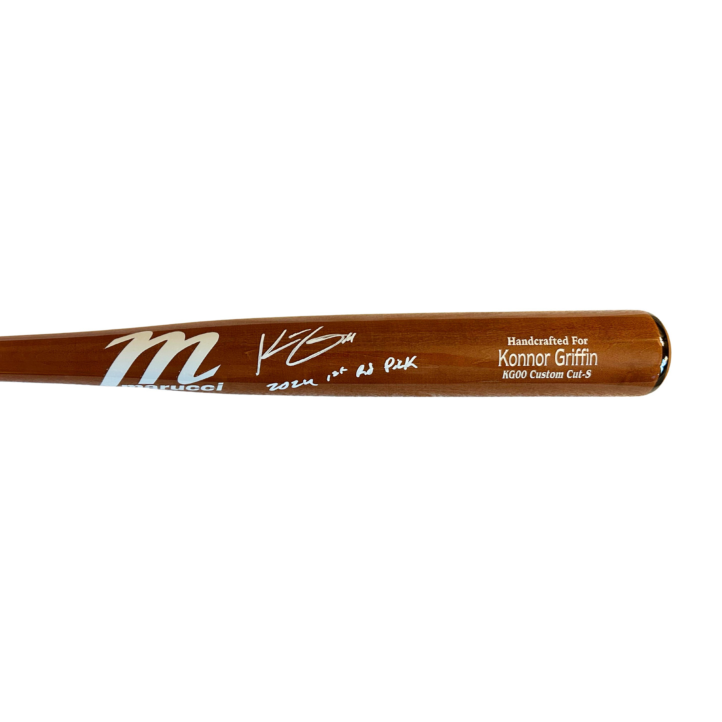 Konnor Griffin Autographed "2024 1ST ROUND PICK" Brown Game Model Marucci Bat