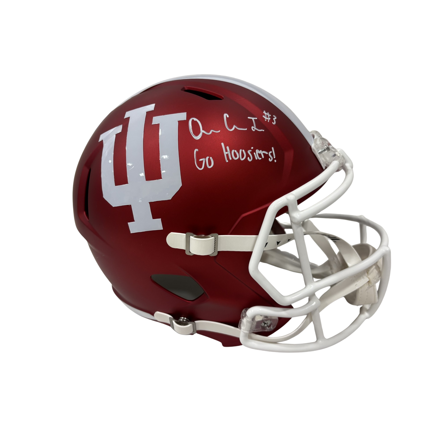 Omar Cooper Jr. Autographed "Go Hoosiers!" Indiana Replica Football Helmet