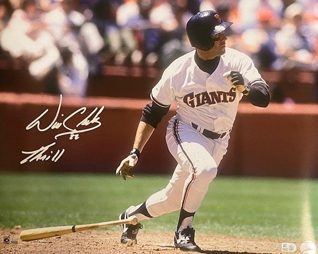 Will Clark Autographed "Thrill" 16x20 - Swinging