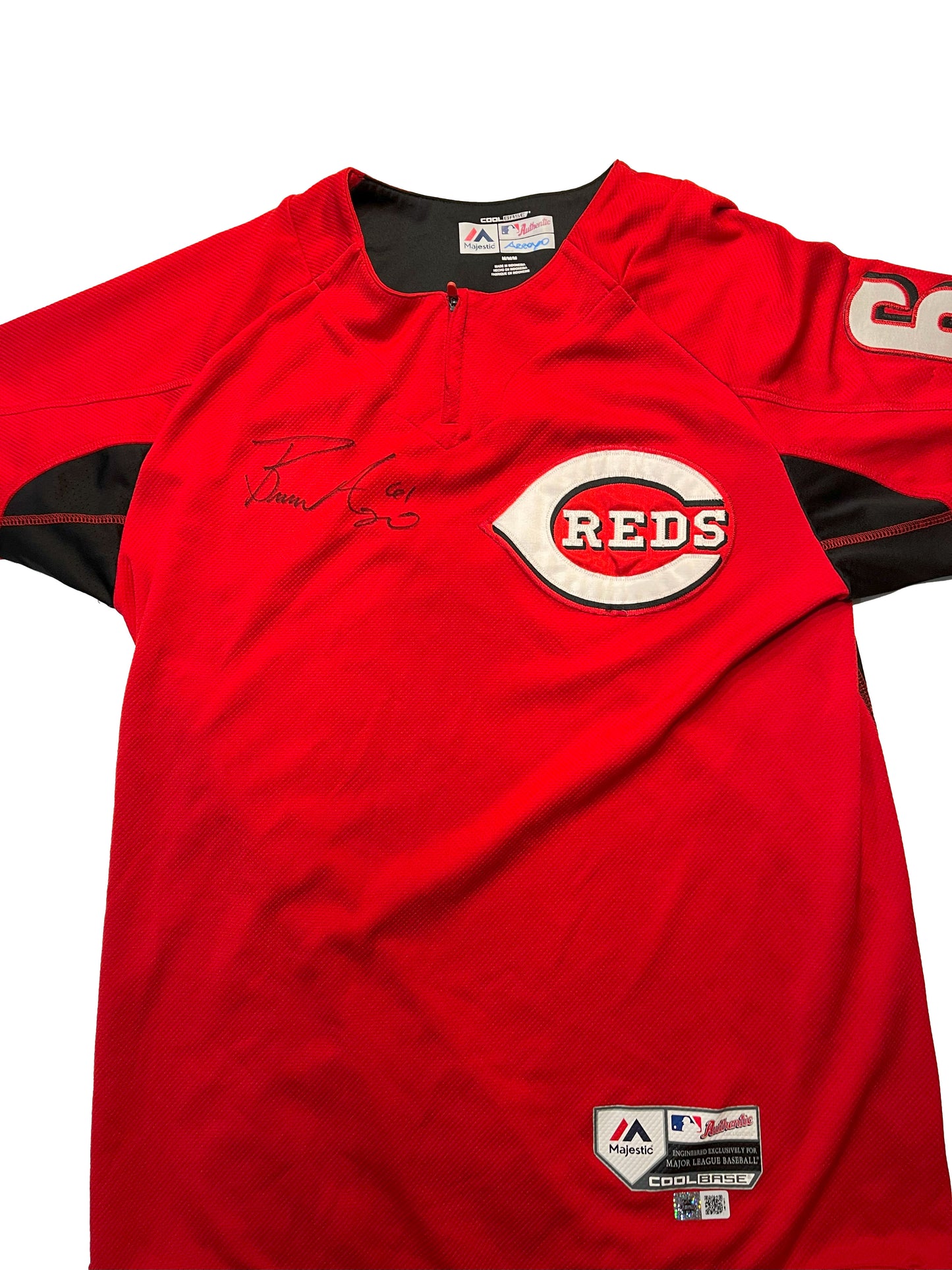 Bronson Arroyo Autographed Authentic Warm Up Jersey - Player's Closet Project