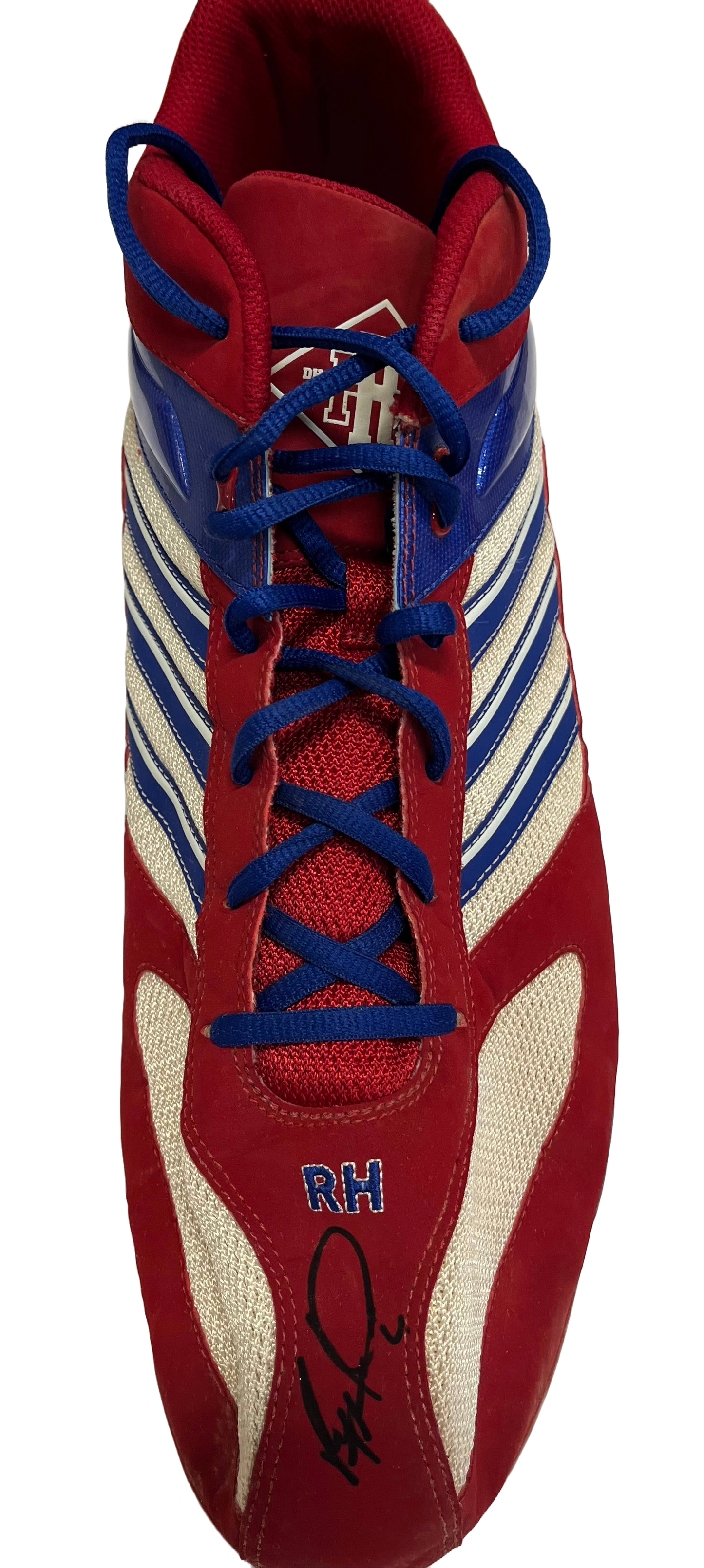 Ryan Howard Autographed Adidas Red/White/ Blue Left Cleat - Player's Closet Project