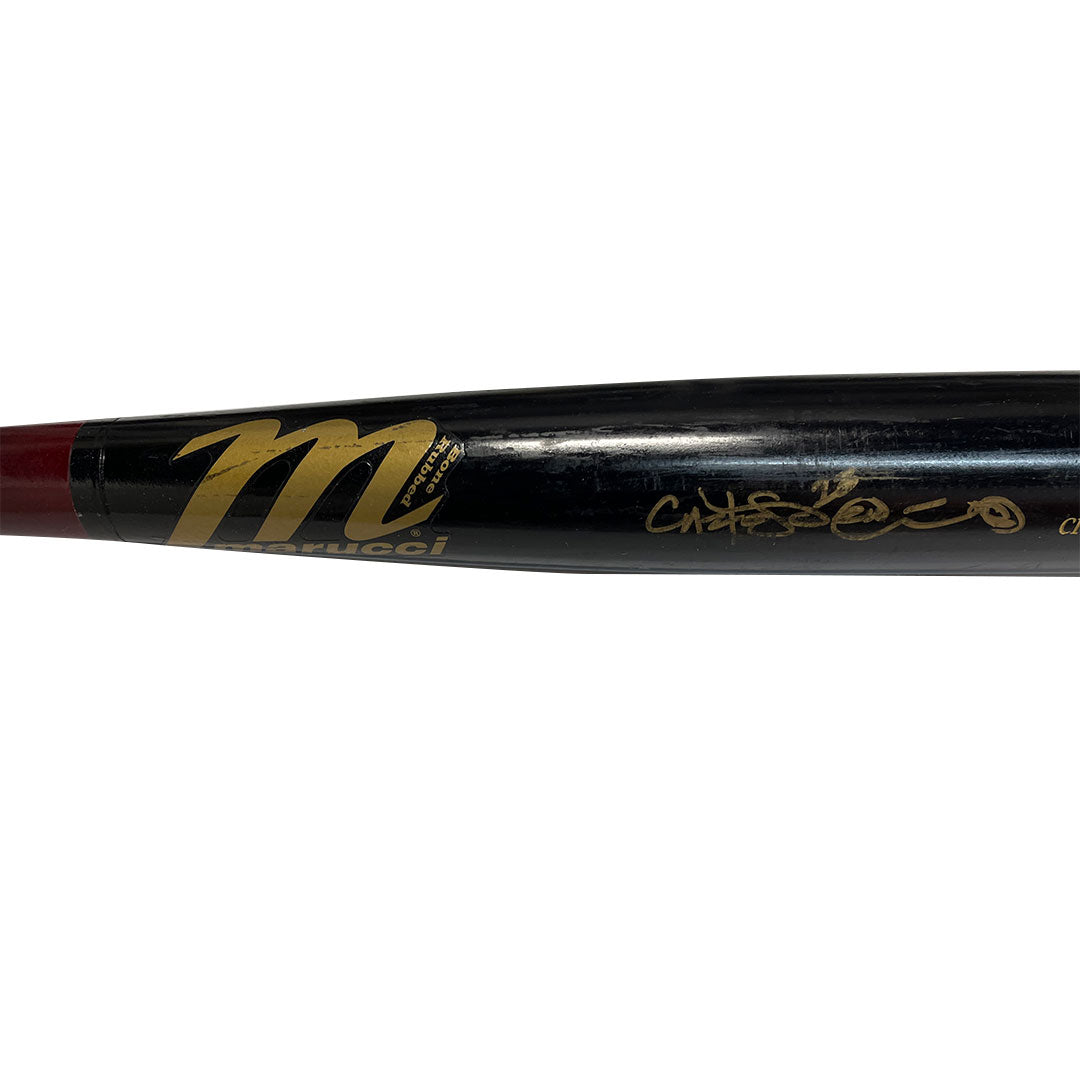 Carlos Pena Autographed Game Used Custom Marucci Bat - Player's Closet Project