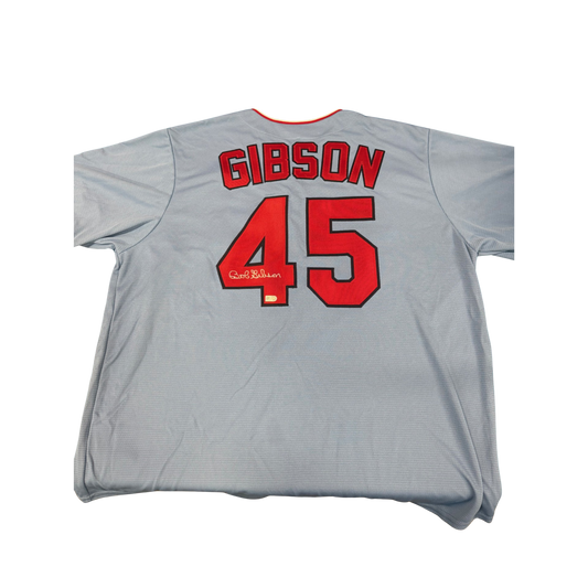 Bob Gibson Autographed Blue St. Louis Cardinals Replica Jersey