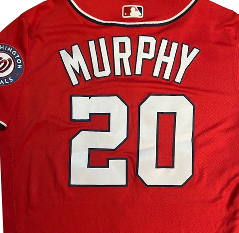 Unsigned Daniel Murphy Nationals Red Jersey