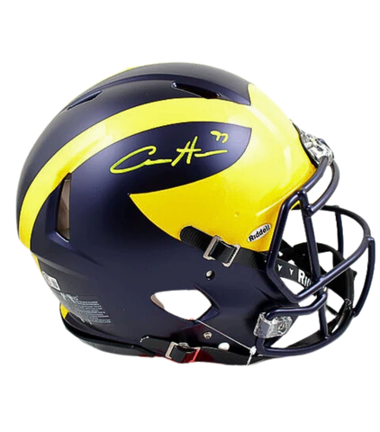 Aidan Hutchinson Autographed Michigan Full-Size Replica Helmet