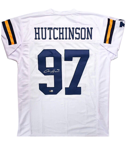 Aidan Hutchinson Autographed White Custom Jersey