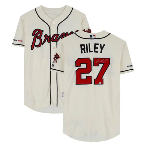 Austin Riley Autographed Braves Cream Authentic Jersey
