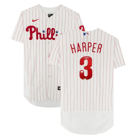 Bryce Harper Autographed Authentic White Phillies Jersey