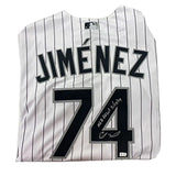Eloy Jimenez Autographed "MLB Debut 3/28/19" Chicago White Sox Nike Home Authentic Jersey