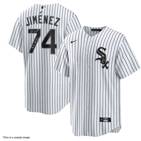 Eloy Jimenez Autographed Chicago White Sox Nike Home White Replica Jersey with "Big Baby" Inscription