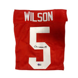 Garrett Wilson Autographed Custom Red Ohio State Jersey