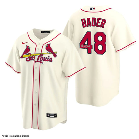 Harrison Bader Autographed Ivory Replica St. Louis Cardinals Jersey (Signed in Silver)