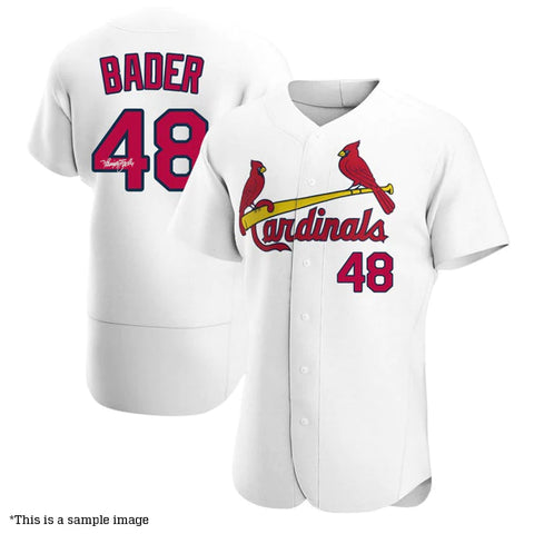 Harrison Bader Autographed White Authentic Cardinals Jersey