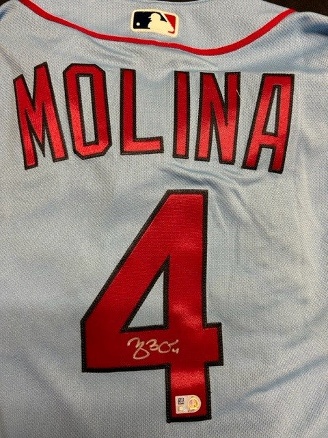 Yadier Molina Autographed Powder Blue Cardinals Authentic Jersey