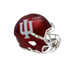 Aiden Fisher Autographed "Go Hoosiers!" Indiana Replica Football Helmet