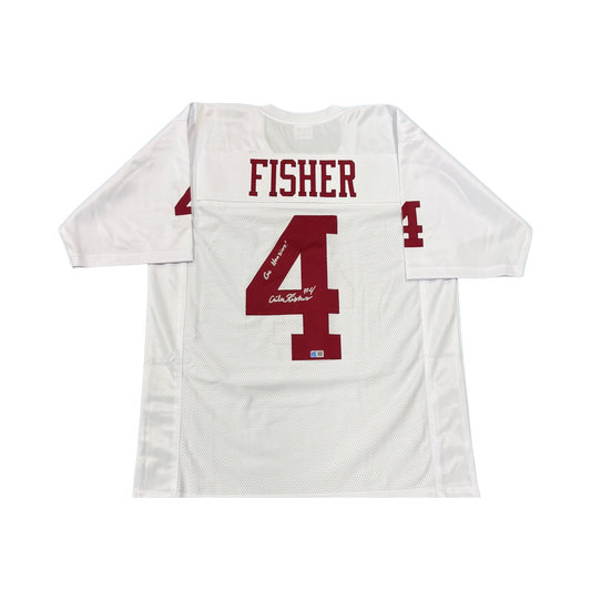 Aiden Fisher Autographed "Go Hoosiers!" White Custom Jersey