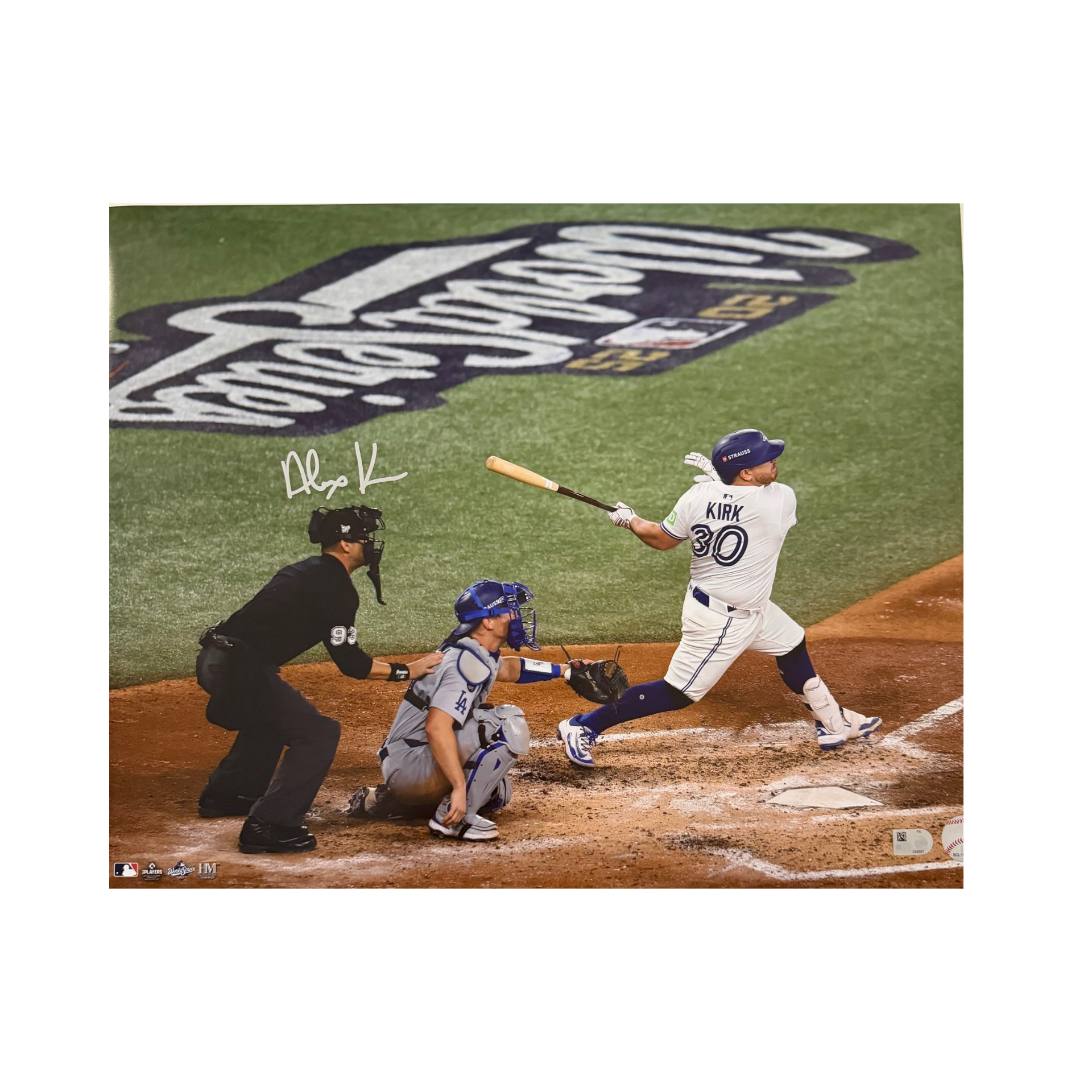 Alejandro Kirk Toronto Blue Jays Autographed Batting 16x20 Photo