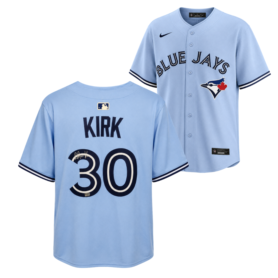 Alejandro Kirk Autographed Toronto Blue Jays Powder Blue Limited Replica Jersey