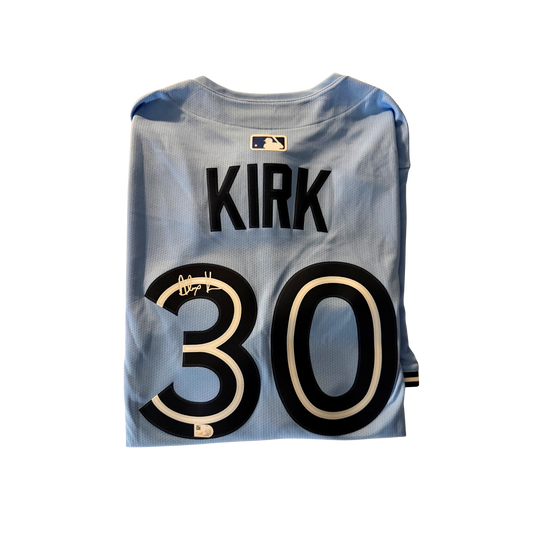 Alejandro Kirk Autographed Toronto Blue Jays Powder Blue Limited Replica Jersey