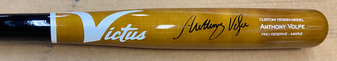 Anthony Volpe Autographed Victus Game Model Bat
