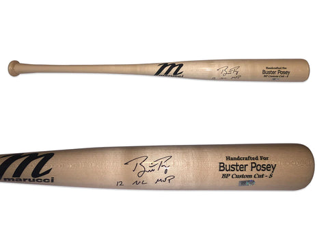 Buster Posey Autographed Marucci Game Model Bat with "12 NL MVP" Inscription