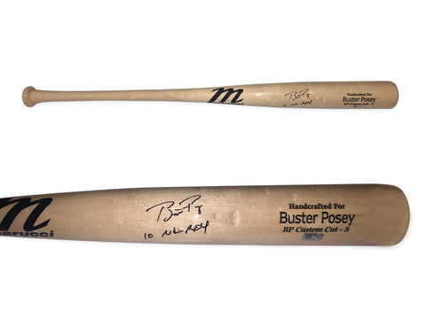 Buster Posey Autographed Marucci Game Model Bat with "10 NL ROY" Inscription