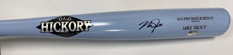 Mike Trout Autographed Game Model Blue Father's Day Bat