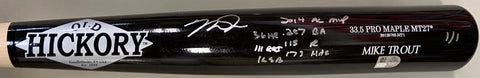Mike Trout Autographed "2014 Season Stats" Player Issued Gamer Bat - Limited Edition 1 of 1