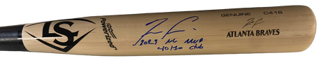 Ronald Acuna Jr. Autographed "40/70 Club, 2023 NL MVP" Game Model Bat