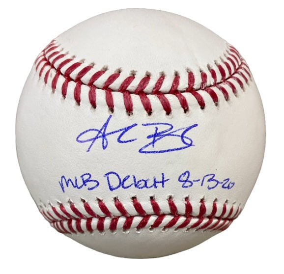 Alec Bohm Autographed "MLB Debut 8/13/20" Baseball