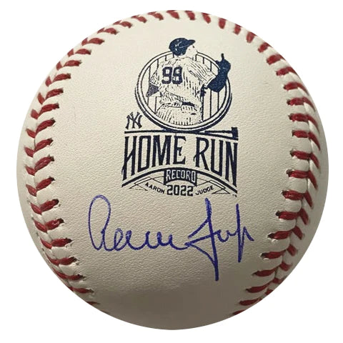 Aaron Judge Autographed 2022 HR Record Logo Baseball