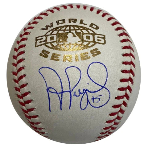 Albert Pujols Autographed 2006 WS Logo Baseball