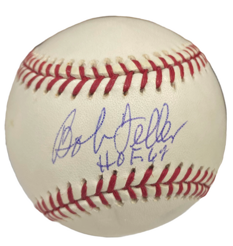 Bob Feller Autographed "HOF '62" Baseball