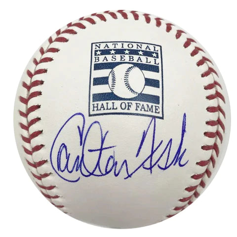 Carlton Fisk Autographed HOF Logo Baseball