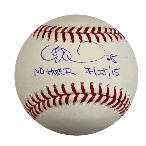 Cole Hamels Autographed "No Hitter 7/25/15" Baseball