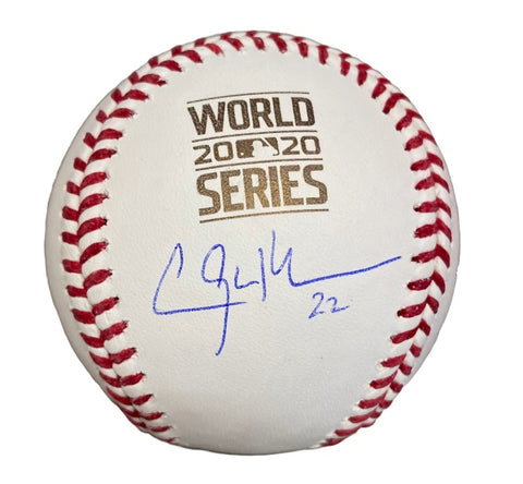 Clayton Kershaw Autographed 2020 WS Logo Baseball