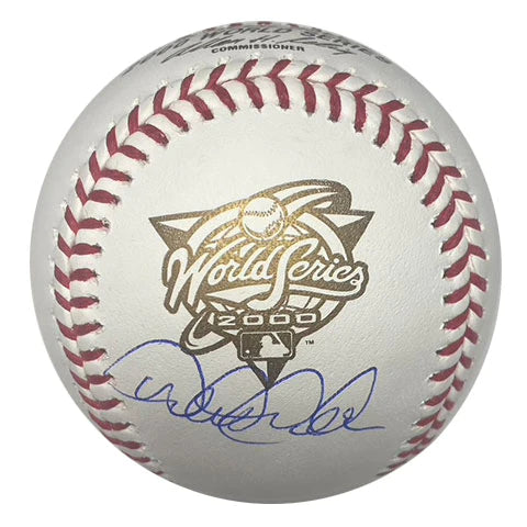 Derek Jeter Autographed 2000 World Series Logo Baseball