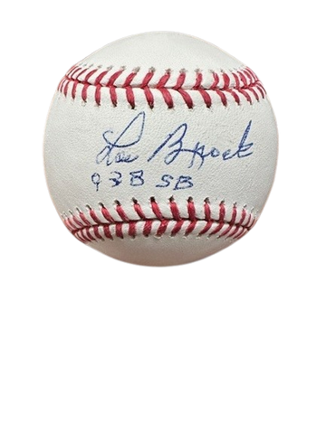 Lou Brock Autographed Baseball Inscribed "938 SB"