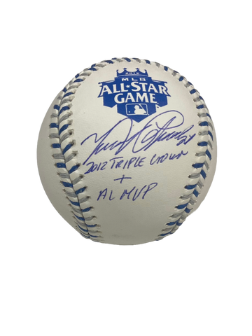Miguel Cabrera Autographed "2012 Triple Crown + AL MVP" 2012 All Star Game Logo Baseball