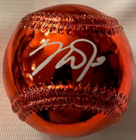 Mike Trout Autographed Red Chrome Baseball