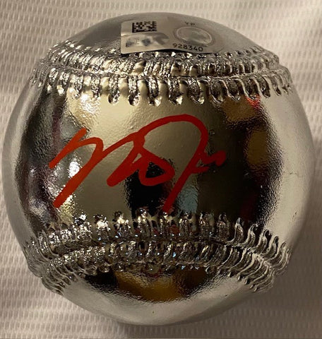 Mike Trout Autographed Silver Chrome Baseball