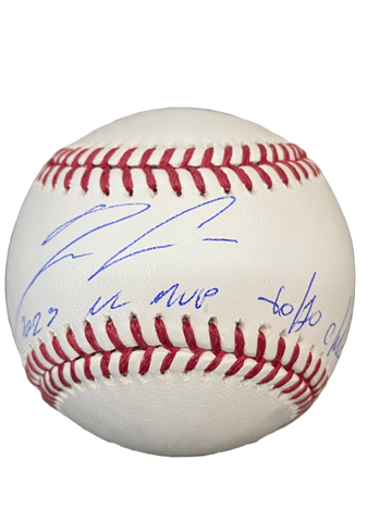 Ronald Acuna Autographed "2023 NL MVP, 40/70 Club" Baseball