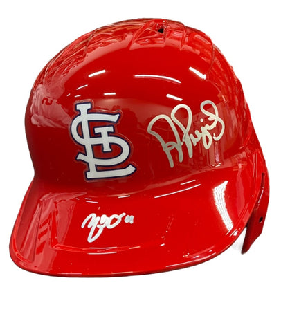Albert Pujols & Yadier Molina Dual Autographed Cardinals Batting Helmet