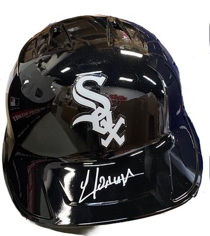Yoan Moncada Autographed White Sox Batting Helmet